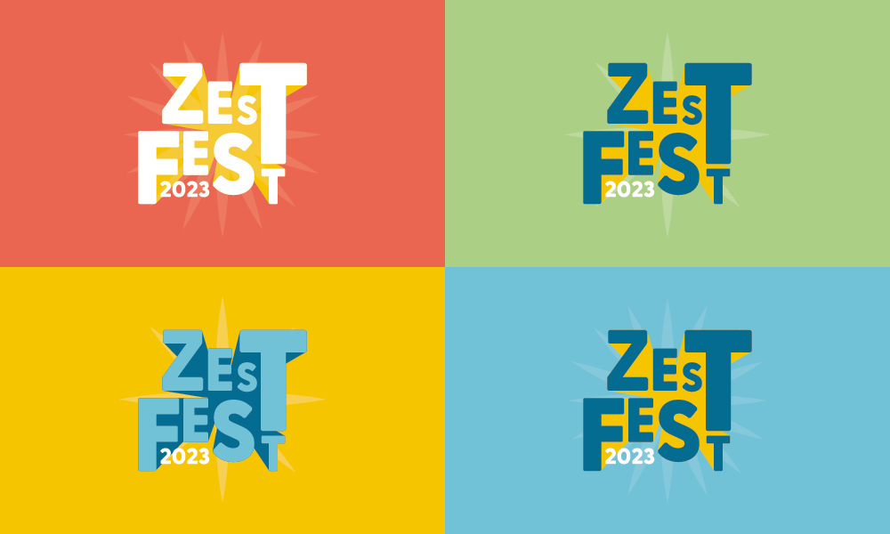 Zest Fest 2023 Logo Colourways